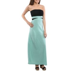 Hurley Mint Green Striped Tomboy Mesh Convertible Maxi Dress Size Medium